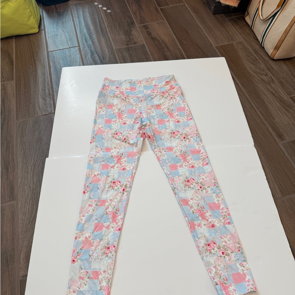 Brianna Cannon Floral Patchwork Leggings